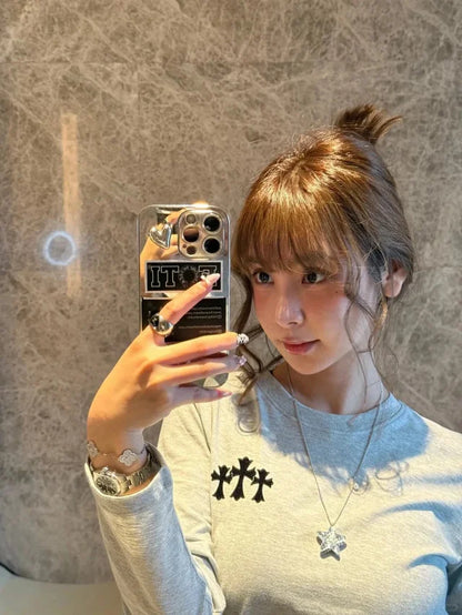사탄 / 크롬하츠 베이스 레이어 긴팔 티셔츠