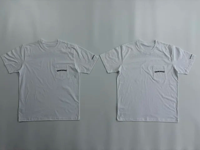 사탄 / 발렌시아가 가슴 포켓 스크롤 프린트 반팔 티셔츠