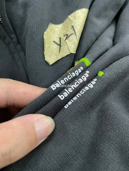 사탄 / 발렌시아가 후드 집업