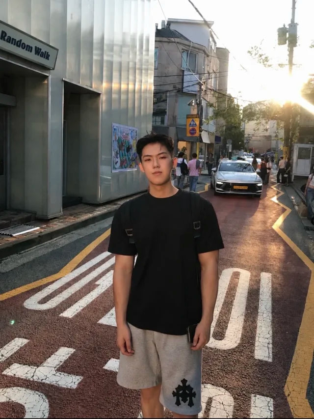 사탄 / 크롬하츠 30자 가죽 패치 롤업 카고 쇼츠
