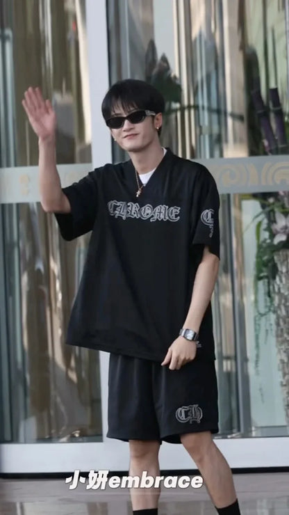 꼬부기 / 발렌시아가 자체 디자인 하키 메쉬 반팔 티셔츠