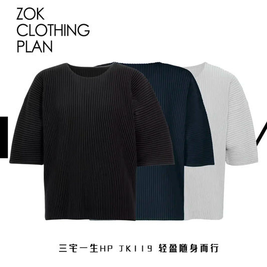 ZOK / 이세이미야케 5부 소매 반팔