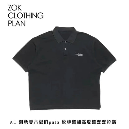 ZOK / 아크네스튜디오 자수 폴로 셔츠