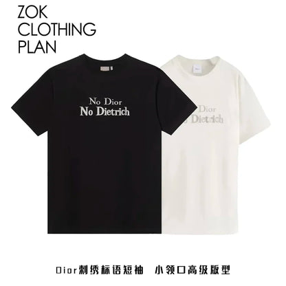 ZOK / 디올 자수 문구 반팔티
