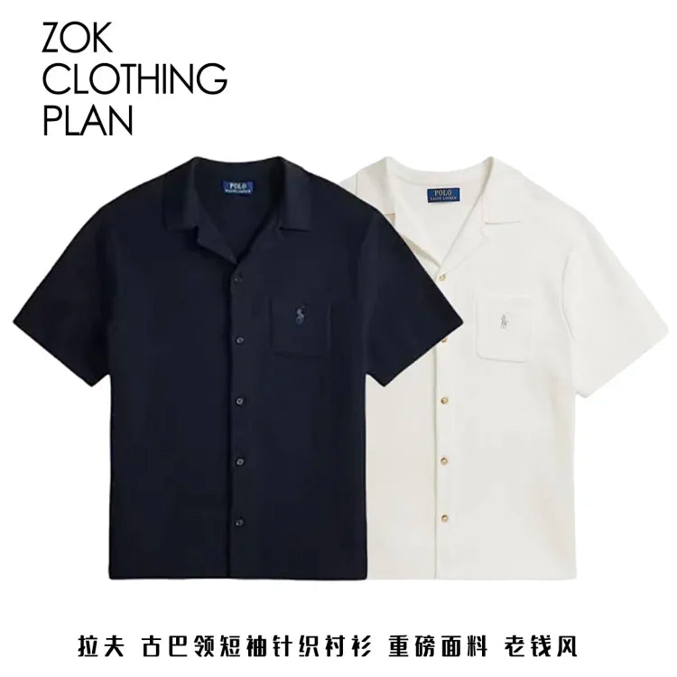 ZOK / 랄프 로렌 니트 쿠반 칼라 카디건