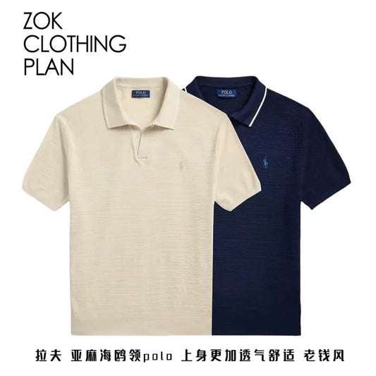 ZOK / 랄프 로렌 리넨 갈라 칼라 폴로 반팔