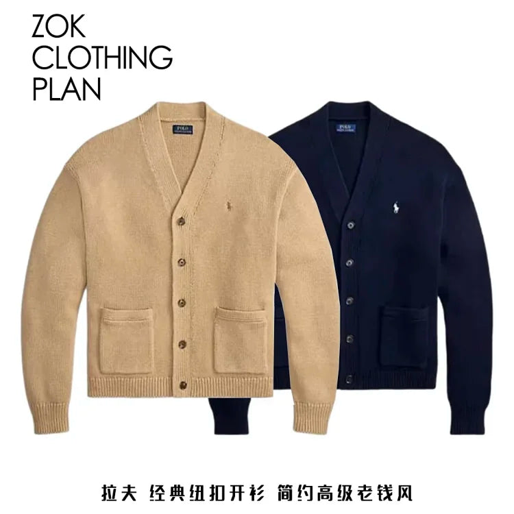 ZOK / 랄프 로렌 단추 니트 가디건