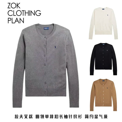 ZOK / 랄프 로렌 긴팔 단추 니트 가디건