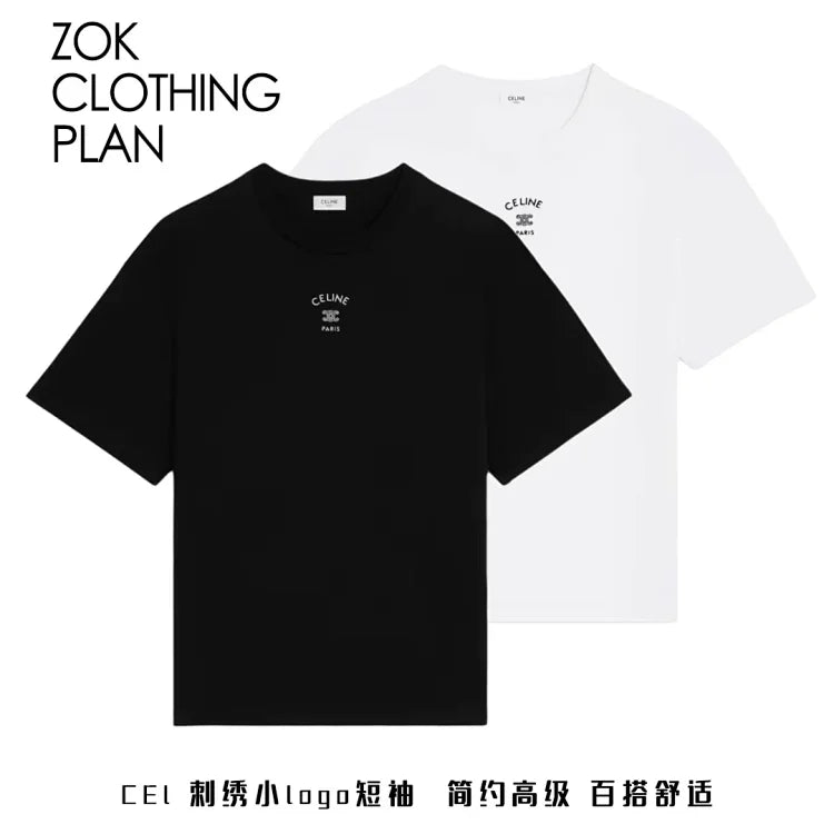 ZOK / 셀린느 자수 반팔티
