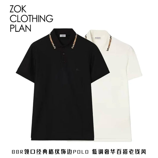 ZOK / 버버리  칼라 라인 체크 셔츠
