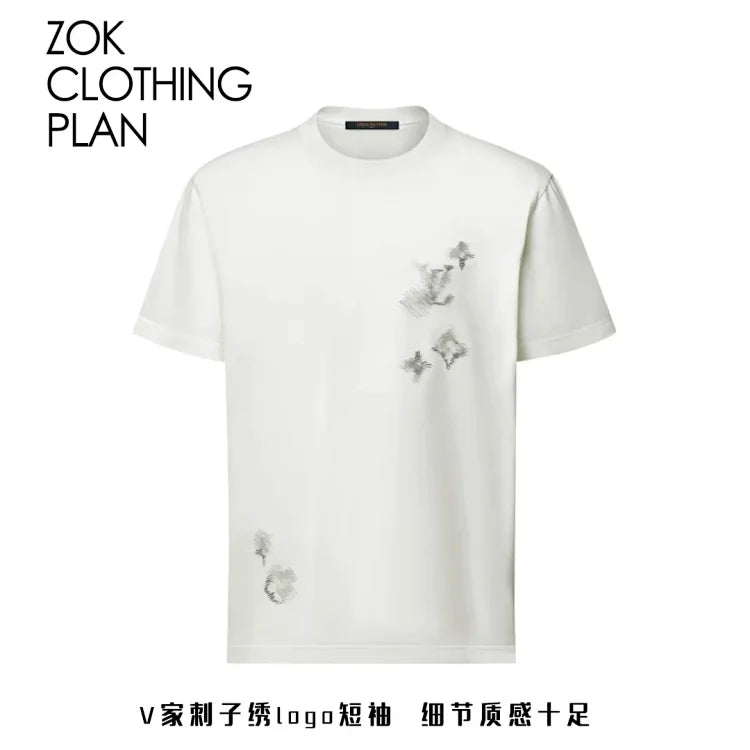 ZOK / 루이비통 자수 반팔 티셔츠