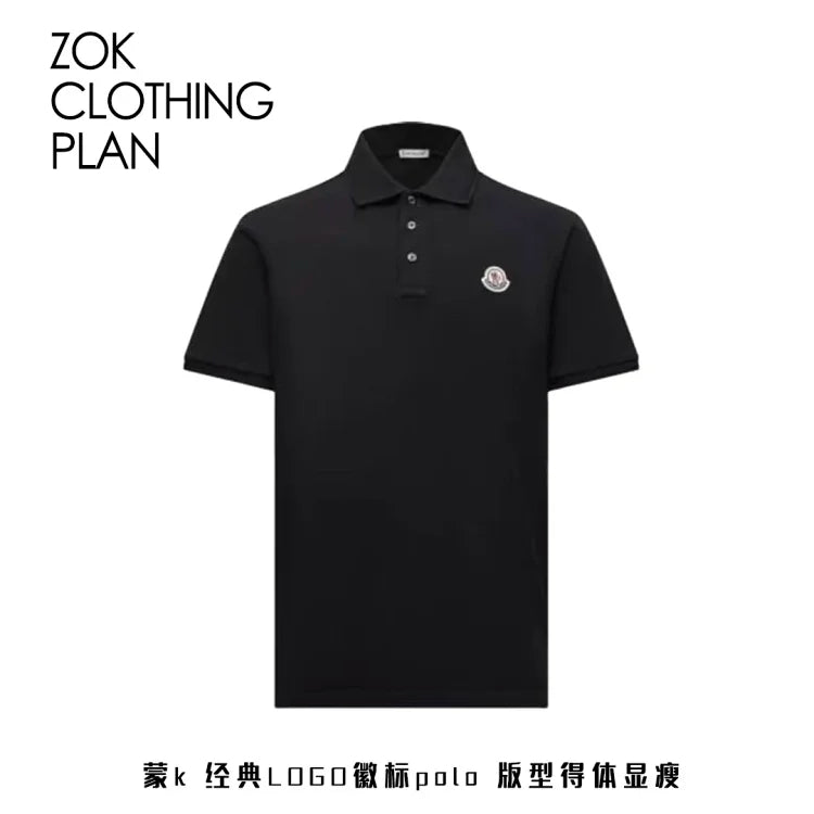 ZOK / 몽클레어 로고 반팔 폴로 셔츠