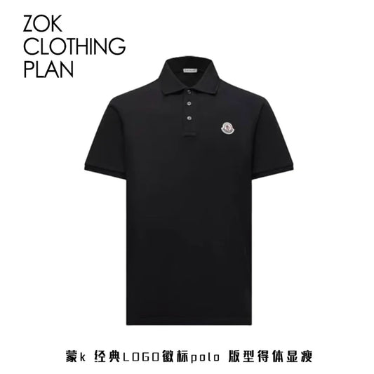 ZOK / 몽클레어 로고 반팔 폴로 셔츠