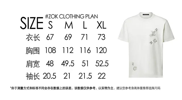 ZOK / 루이비통 자수 반팔 티셔츠