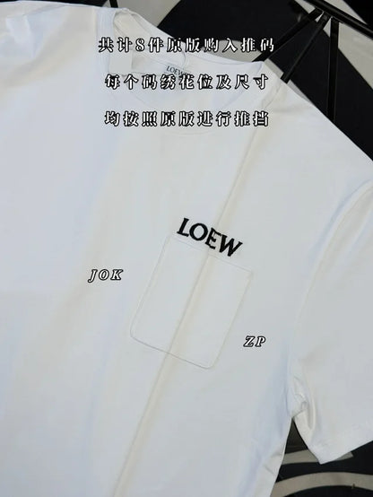 조커 / 로에베 반팔티 Loe 26 SS 자수 이니셜 포켓 반소매 티셔츠