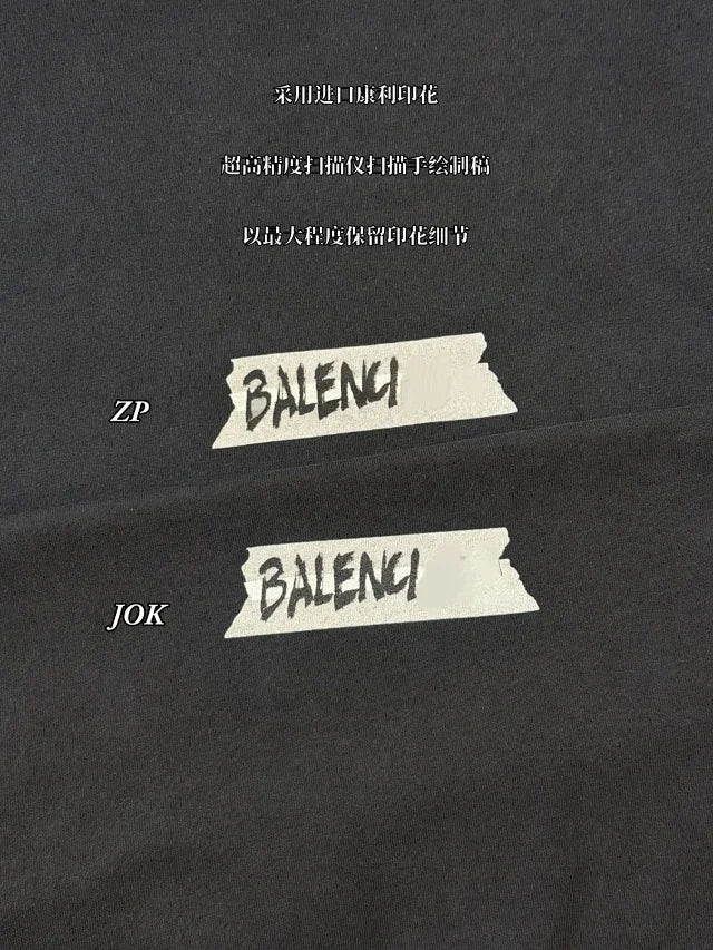 조커 / 발렌시아가 반팔티 ,  Bal 26 SS 테이프 프린트 반소매