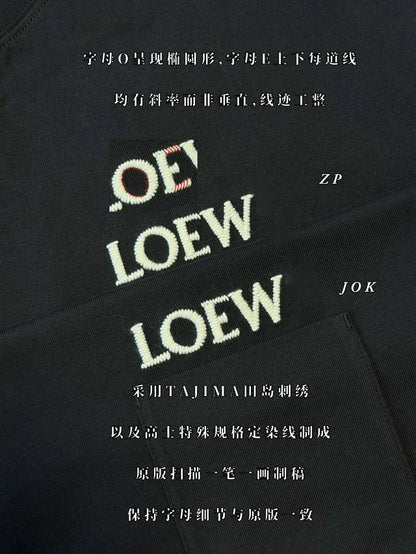 조커 / 로에베 반팔티 Loe 26 SS 자수 이니셜 포켓 반소매 티셔츠