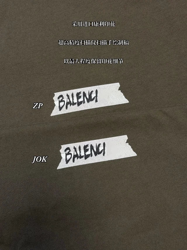 조커 / 발렌시아가 반팔티 ,  Bal 26 SS 테이프 프린트 반소매