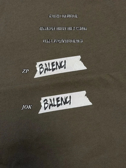 조커 / 발렌시아가 반팔티 ,  Bal 26 SS 테이프 프린트 반소매