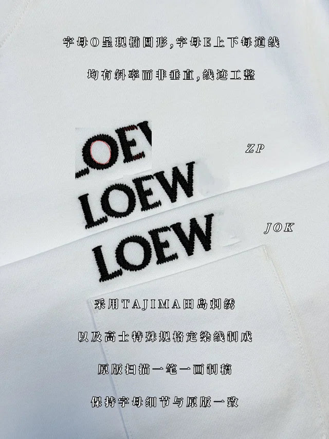 조커 / 로에베 반팔티 Loe 26 SS 자수 이니셜 포켓 반소매 티셔츠