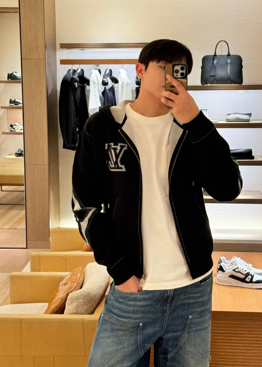 TJ셀러/루이비통 남성 지퍼 후드