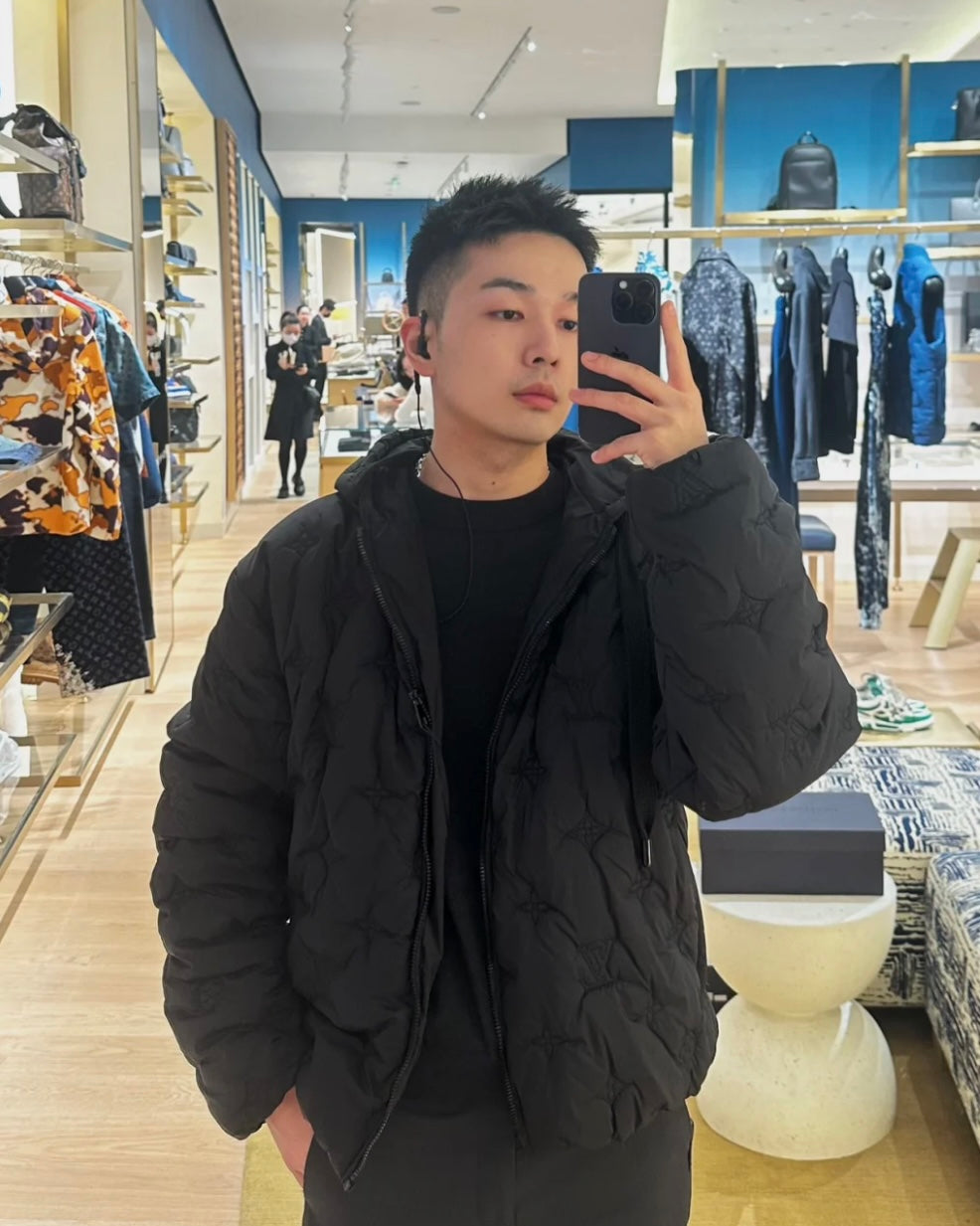 TJ셀러/ 루이비통 남성 후드 코트 자켓