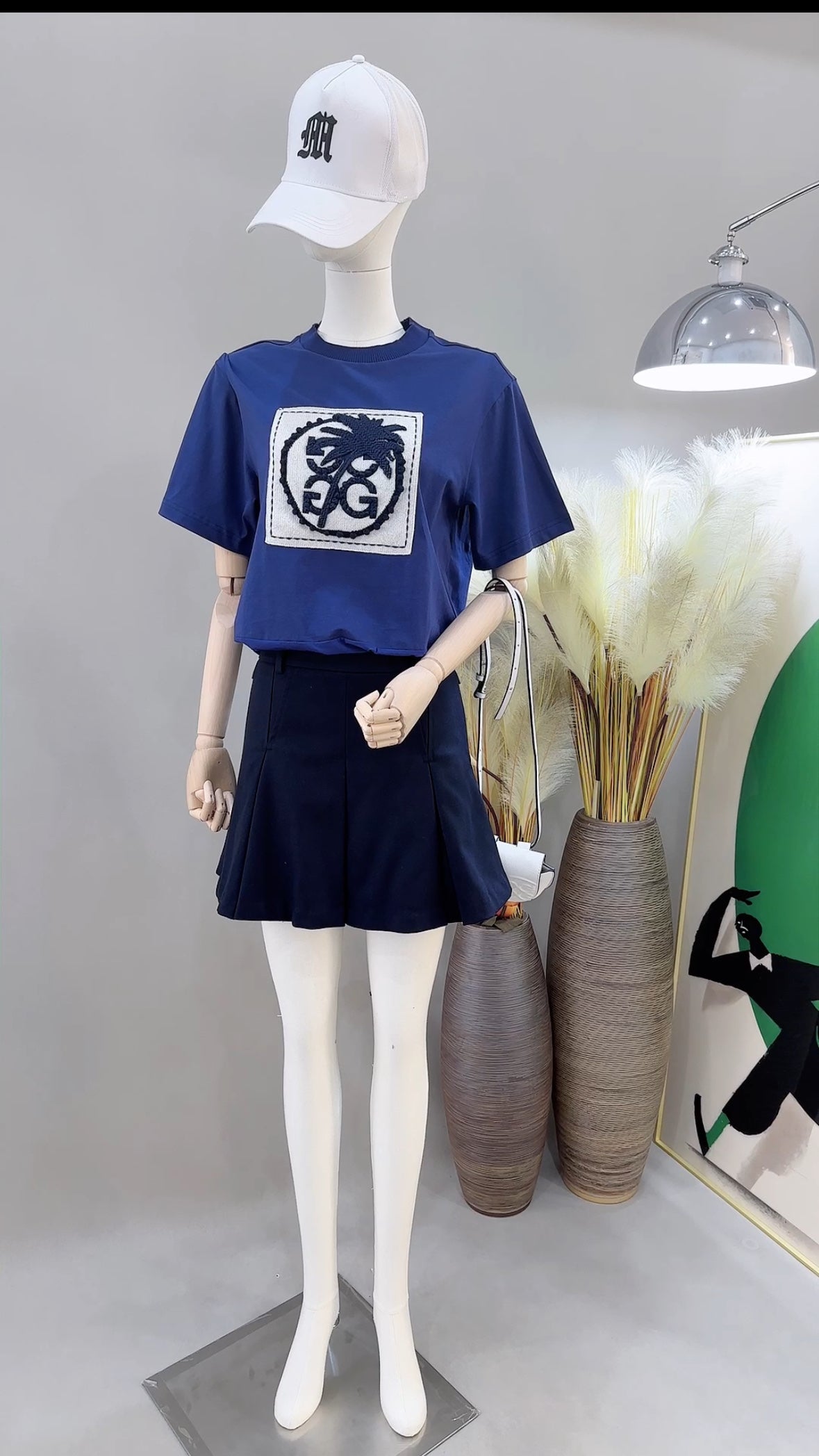 마이골프/G/FORE 여성 라운드넥 반팔
