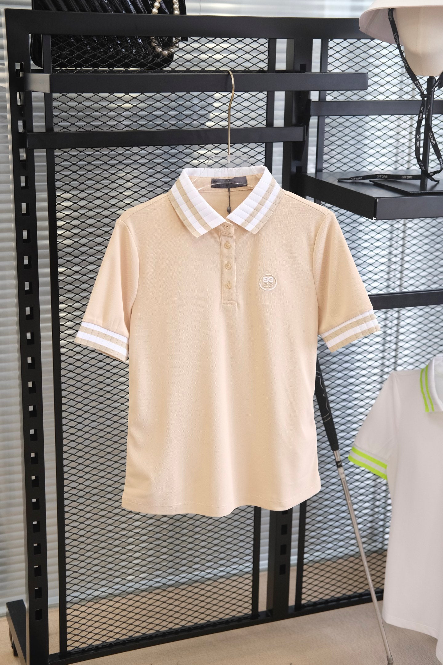 마이골프/G/FORE 여성 폴로넥 반팔
