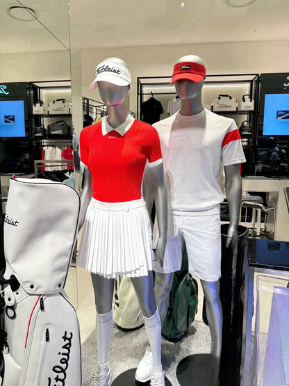 마이골프/Titleist 봄여름 신상 남성 라운드 니트 반팔