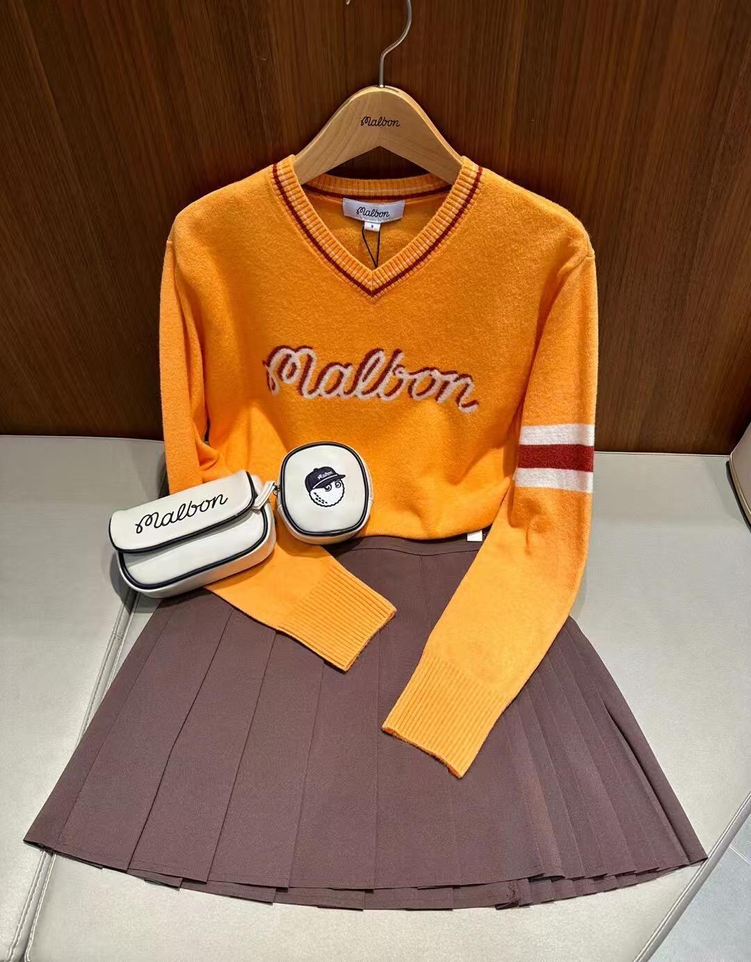 마이골프/Malbon 여성 보이넥 니트