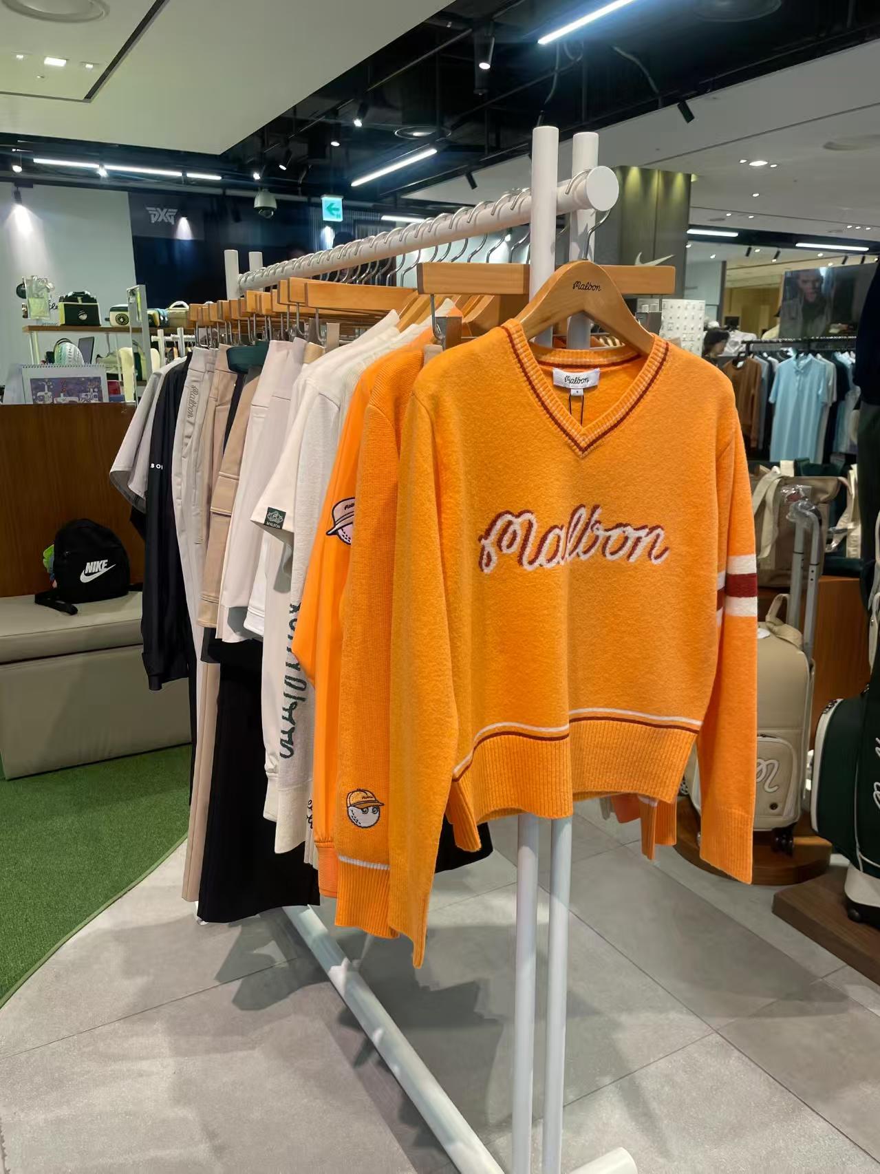 마이골프/Malbon 여성 보이넥 니트