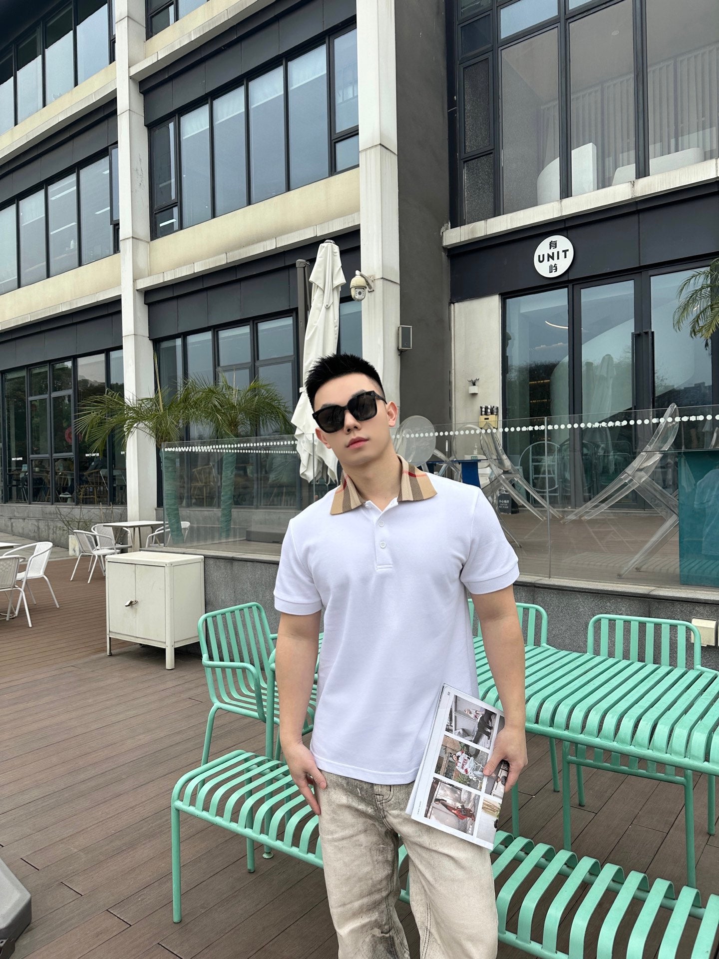 GTR/버버리 남성 폴로넥 반팔 셔츠
