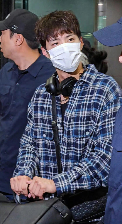 R공장/셀린느 남성 체크 셔츠