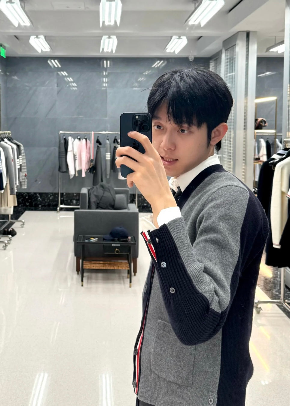 TJ셀러/톰브라운 남성 니트 가디건