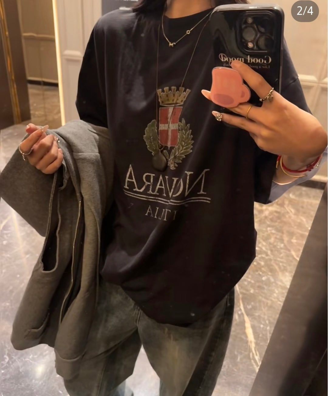 R공장/발렌시아가 남성 반팔 티셔츠