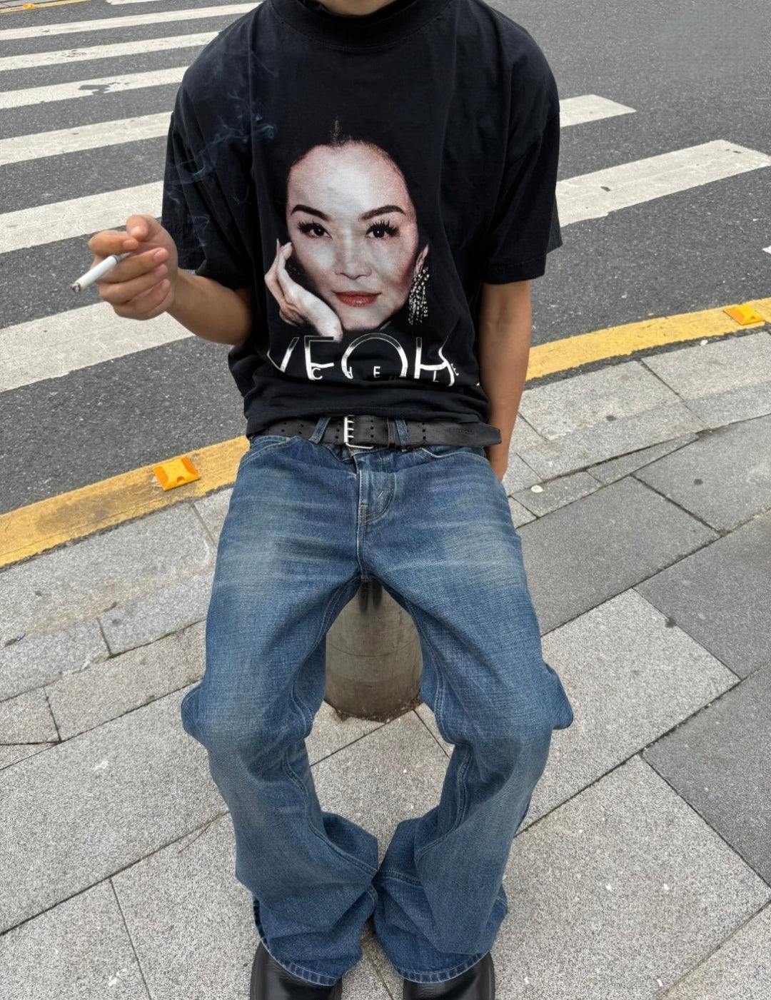 R공장/발렌시아가 남성 반팔 티셔츠