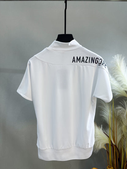 마이골프 / AMAZINGCRE 여성 터틀넥 슬림핏 반팔