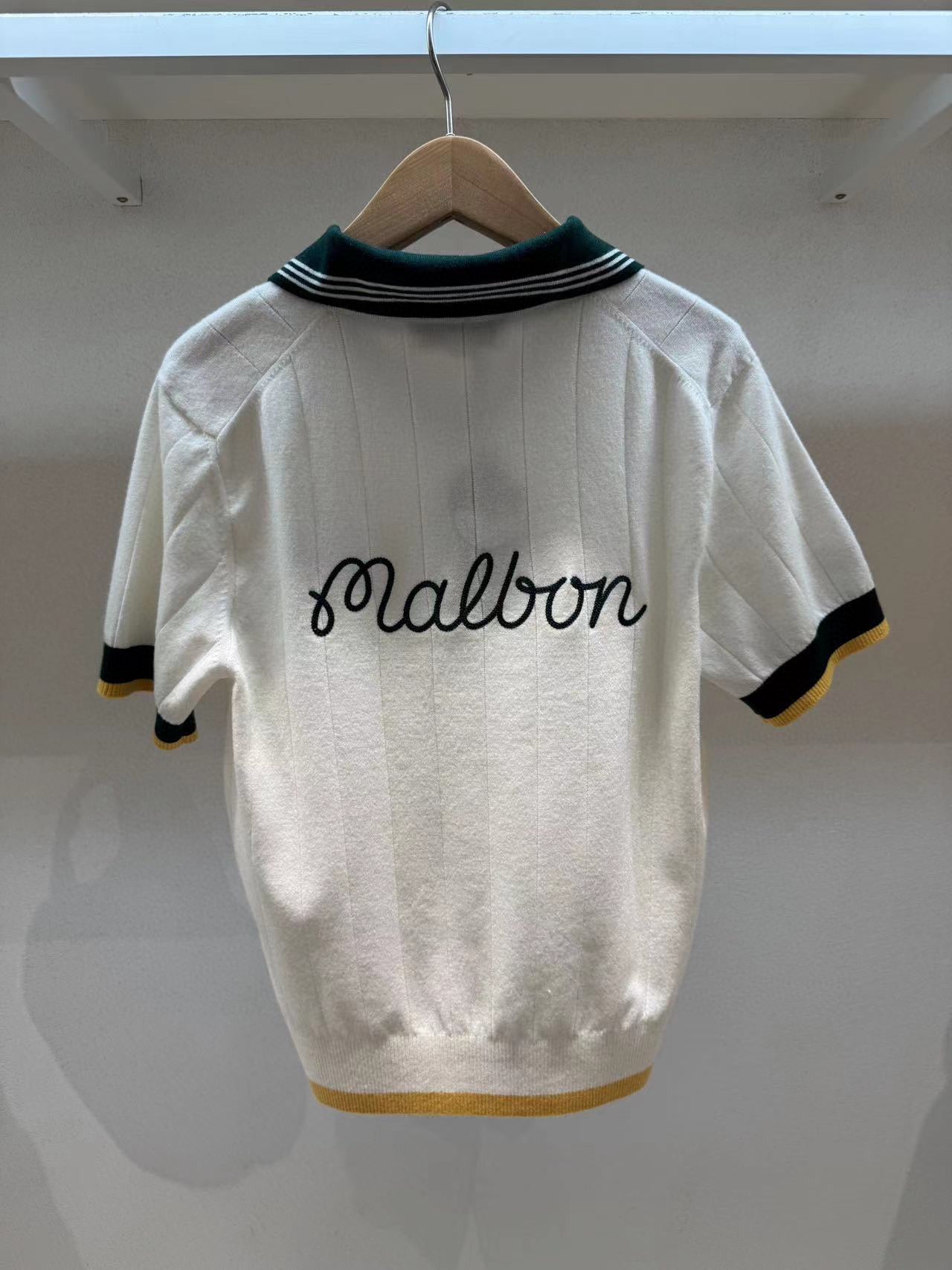 마이골프 / Malbon 여성 V넥 니트 반팔