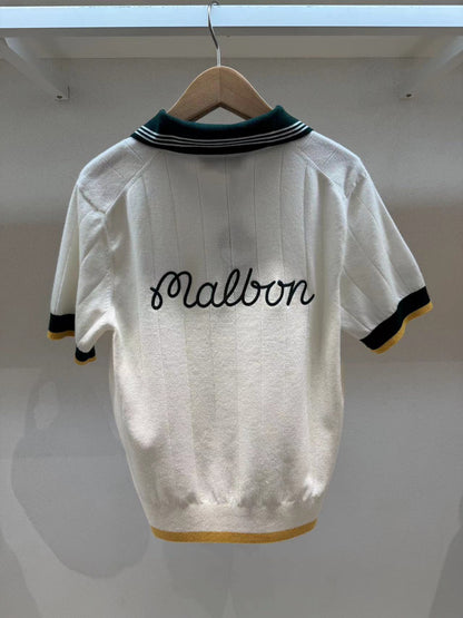 마이골프 / Malbon 여성 V넥 니트 반팔
