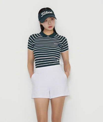 마이골프 / Titleist 여성 스트라이프 폴로 니트