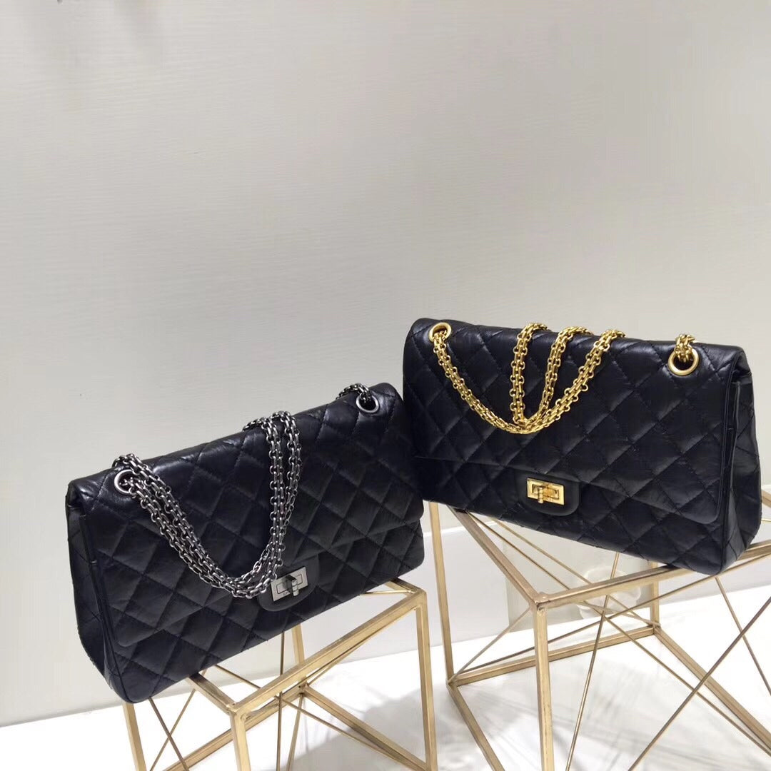 Supreme / Chanel Shoulder Bag, Black with Gold Buttons