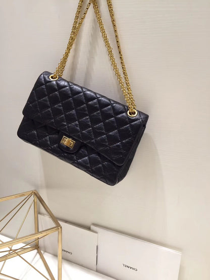 Supreme / Chanel Shoulder Bag, Black with Gold Buttons