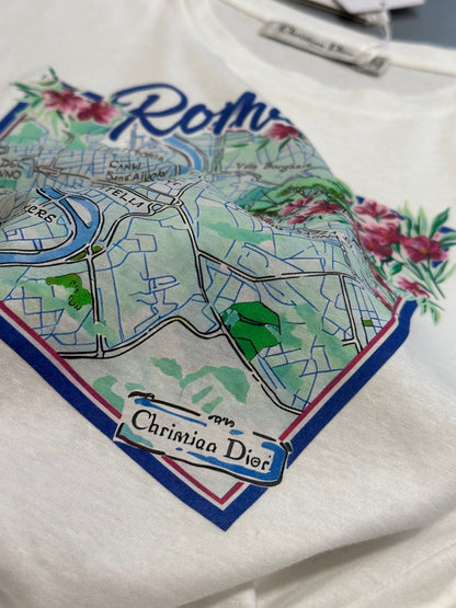 체인2호 / Dior Women's Souvenir Print Short-Sleeve T-Shirt