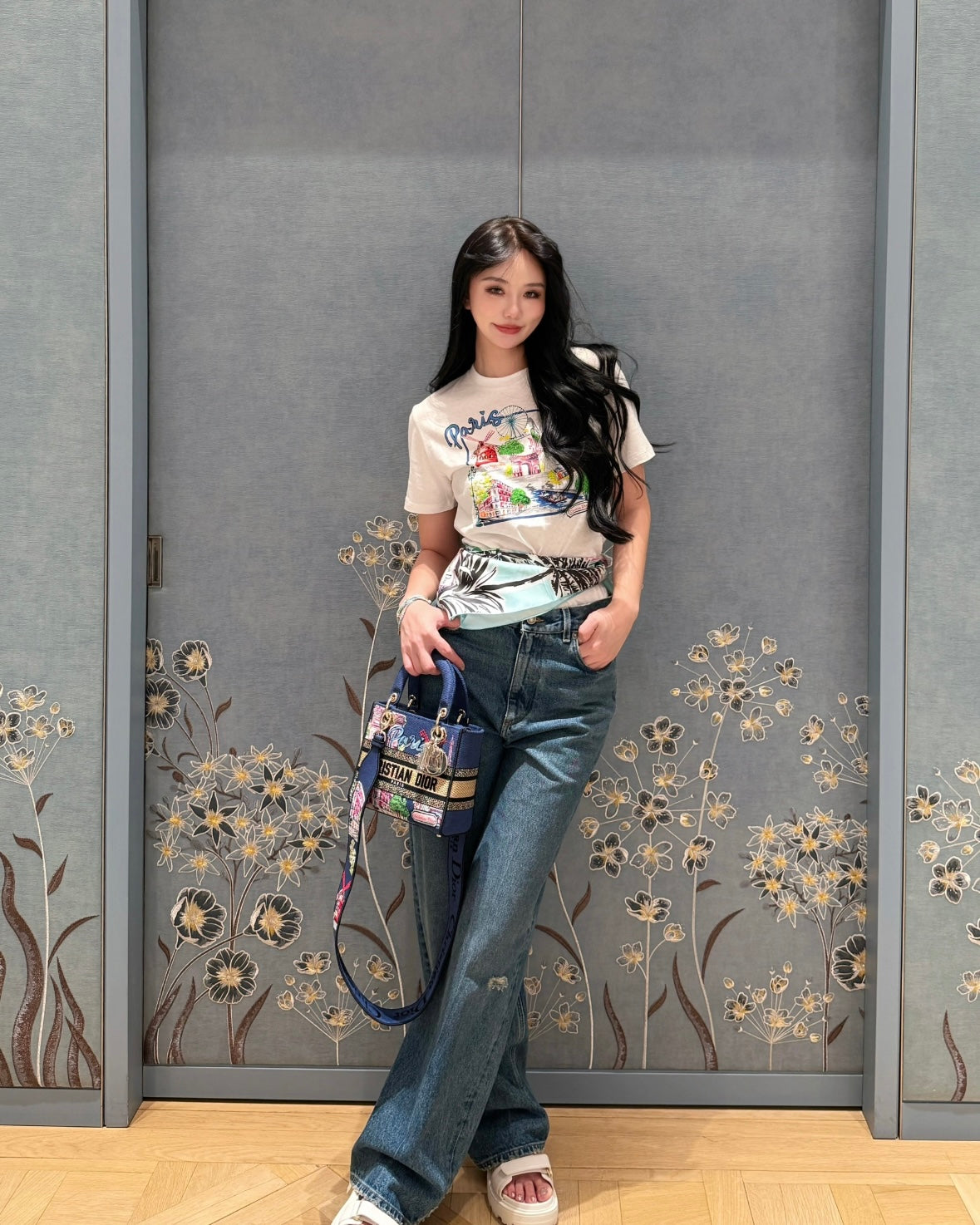 체인2호 / Dior Women's Souvenir Print Short-Sleeve T-Shirt