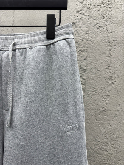 Chain 2 / Dior Men's Embroidered Gray Pants
