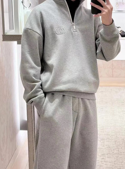 Chain 2 / Dior Men's Embroidered Gray Pants