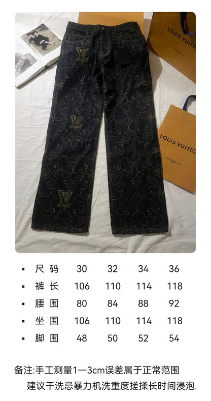 BVG / 루이비통 남성 자수 청바지