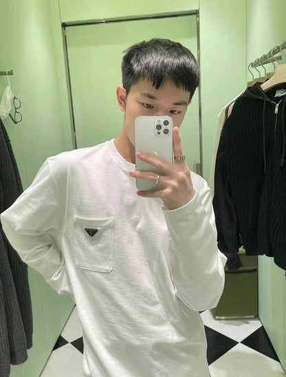 BVG / 프라다 남성 포켓 삼각표 긴팔 티셔츠