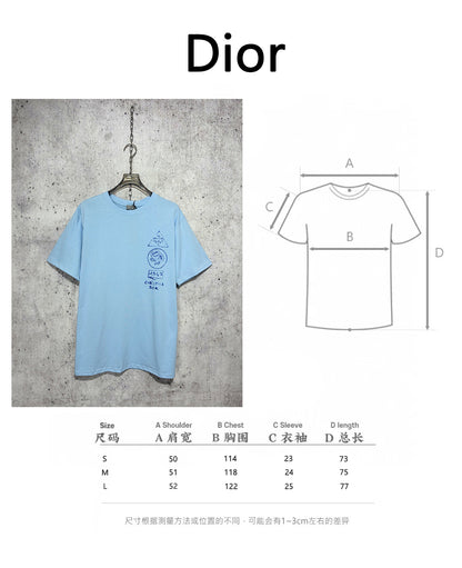 사슬 / 디올 남성 라운드넥 반팔 티셔츠
