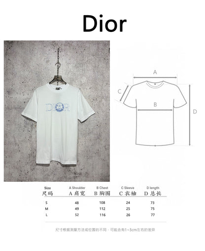 사슬 / 디올 남성 라운드넥 반팔 티셔츠